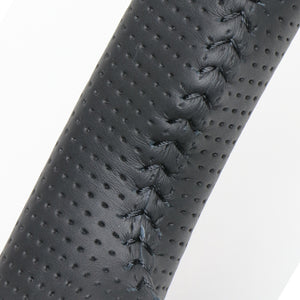 REAL ORIGINAL SERIES ROUND SHAPE BROWN CARBON PRINT BLACK STITCH STEERING WHEEL FOR DAIHATSU ALTIS 50 : ZENKI  V50-BRT-BK