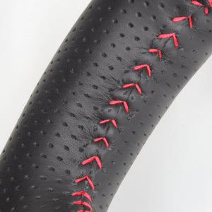 REAL ORIGINAL SERIES ROUND SHAPE BLACK CARBON RED STITCH STEERING WHEEL FOR TOYOTA MARK X ZIO 10  R50-BKC-RD