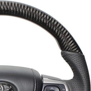 REAL ORIGINAL SERIES SOFT D SHAPE BLACK CARBON BLACK STITCH STEERING WHEEL FOR TOYOTA ALLION 260 : 3 TYPE  R80-BKC-BK