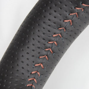 REAL ORIGINAL SERIES ROUND SHAPE BROWN WOOD BROWN STITCH STEERING WHEEL FOR TOYOTA ESTIMA HYBRID AHR20W:1-3 TYPE  R50-BRW-BR