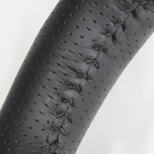 REAL ORIGINAL SERIES ROUND SHAPE BLACK WOOD BLACK STITCH STEERING WHEEL FOR TOYOTA VOXY 70 4 SPOKE TYPE R50-BKW-BK