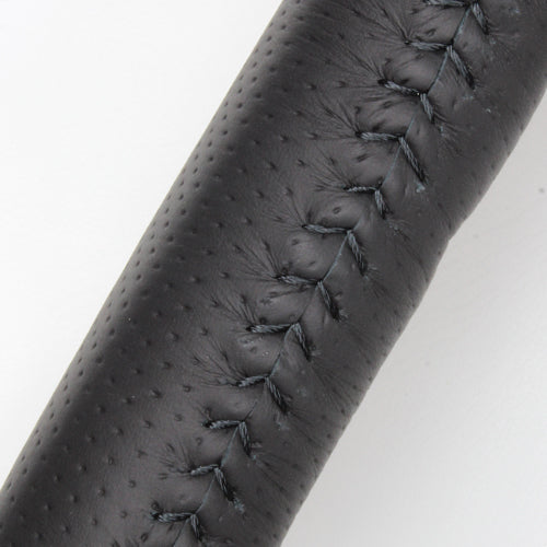 REAL ORIGINAL SERIES D SHAPE BLACK WOOD BLACK STITCH STEERING WHEEL FOR TOYOTA WISH 20  E20-BKW-BK