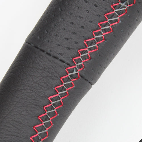 REAL ORIGINAL SERIES C SHAPE MATTE SILVER CARBON UNGLAZED RED X GRAY EURO STITCH STEERING WHEEL FOR TOYOTA VOXY 60 : KOUKI  H200-SLC-RD