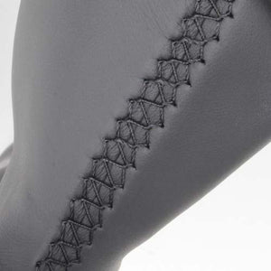 REAL ORIGINAL SERIES ALL WOOD ROUND SHAPE PIANO BLACK STUDS BLACK EURO STITCH STEERING WHEEL FOR TOYOTA LAND CRUISER PRADO 150 : ZENKI MID  J150W-PBWM