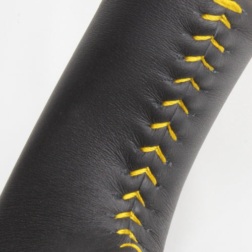 REAL ORIGINAL SERIES SOFT D SHAPE YELLOW YELLOW STITCH STEERING WHEEL FOR TOYOTA FJ CRUISER GSJ15W FJ-YW-YL