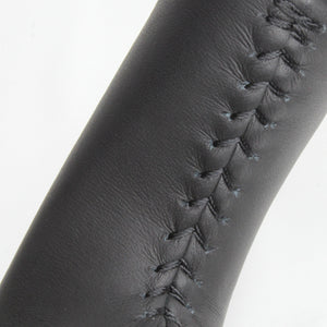 REAL ORIGINAL SERIES SOFT D SHAPE PIANO BLACK BLACK STITCH STEERING WHEEL FOR TOYOTA FJ CRUISER GSJ15W FJ-PBW-BK