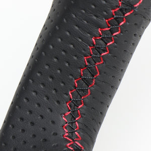 REAL ORIGINAL SERIES D SHAPE RED CARBON RED X BLACK EURO STITCH STEERING WHEEL FOR NISSAN JUKE F15 NSB-RDC-RD