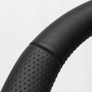 REAL ORIGINAL SERIES SOFT D SHAPE ALL LEATHER RED X BLACK EURO STITCH STEERING WHEEL FOR NISSAN NV350 CARAVAN E26: ZENKI  NSA-LPB-RD