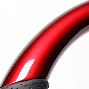 REAL ORIGINAL SERIES SOFT D SHAPE PEARL RED RED X BLACK EURO STITCH STEERING WHEEL FOR SUZUKI RANDY SC26  NSA-RDW-RD