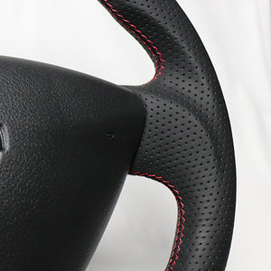 REAL ORIGINAL SERIES SOFT D SHAPE BLACK CARBON RED X BLACK EURO STITCH STEERING WHEEL FOR NISSAN NV350 CARAVAN E26: ZENKI  NSA-BKC-RD