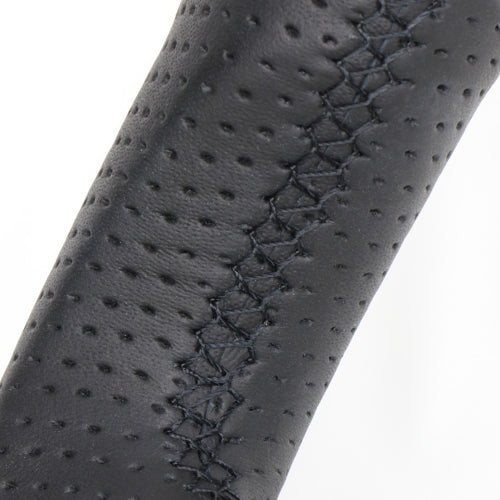 REAL ORIGINAL SERIES SOFT D SHAPE BROWN WOOD BLACK EURO STITCH STEERING WHEEL FOR SUZUKI RANDY SC26  NSA-BRW-BK