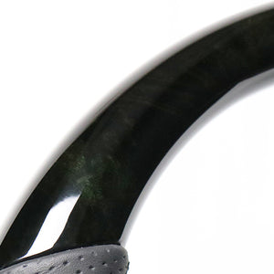 REAL ORIGINAL SERIES SOFT D SHAPE BLACK WOOD BLACK EURO STITCH STEERING WHEEL FOR SUZUKI RANDY SC26  NSA-BKW-BK