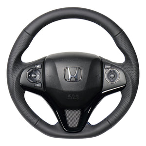 REAL ORIGINAL SERIES SOFT D SHAPE ALL LEATHER BLUE X BLACK EURO STITCH STEERING WHEEL FOR HONDA SHUTTLE GP7 8 GK8 9  HNA-LPB-BL