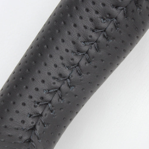 REAL ORIGINAL SERIES ROUND SHAPE BLACK CARBON BLACK STITCH STEERING WHEEL FOR MITSUBISHI DELICA D:5 CV W:ZENKI  D5-BKC-BK