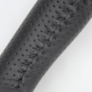 REAL ORIGINAL SERIES ROUND SHAPE BLACK WOOD BLACK STITCH STEERING WHEEL FOR MITSUBISHI DELICA D:5 CV W:ZENKI  D5-BKW-BK