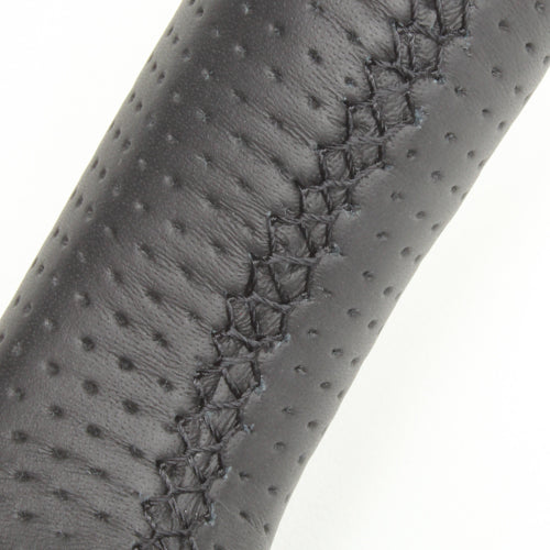 REAL ORIGINAL SERIES SOFT D SHAPE ALL LEATHER BLACK EURO STITCH STEERING WHEEL FOR SUZUKI SPACIA MK32S MK42S  MR31-LPB-BK