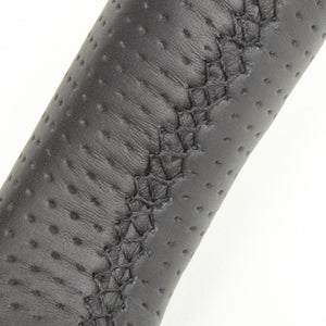 REAL ORIGINAL SERIES SOFT D SHAPE ALL LEATHER BLACK EURO STITCH STEERING WHEEL FOR SUZUKI SPACIA MK32S MK42S  MR31-LPB-BK