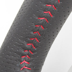 REAL ORIGINAL SERIES SOFT D SHAPE ALL LEATHER RED STITCH STEERING WHEEL FOR MAZDA AZ OFFROAD JM23W  JB-LPB-RD