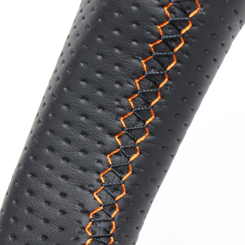 REAL ORIGINAL SERIES ROUND SHAPE ORANGE CARBON ORANGE X BLACK EURO STITCH STEERING WHEEL FOR MITSUBISHI DELICA D:5 CV W:ZENKI  D5-ORC-OR