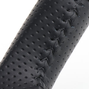 REAL ORIGINAL SERIES SOFT D SHAPE BLACK WOOD BLACK STITCH STEERING WHEEL FOR TOYOTA HILUX GUN125 N125-BKW-BK