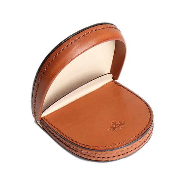 REAL HORSESHOE-SHAPED COIN CASE BROWN REAL-CP-BR
