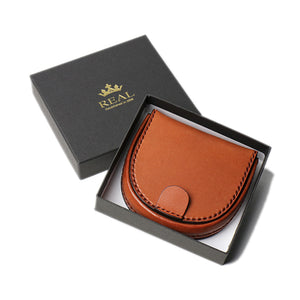 REAL HORSESHOE-SHAPED COIN CASE BROWN REAL-CP-BR