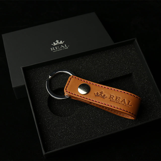 REAL KEY CHAIN BROWN REAL-KH-BR