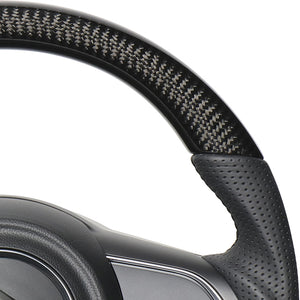 REAL ORIGINAL SERIES SOFT D SHAPE BLACK CARBON BLACK EURO STITCH STEERING WHEEL FOR SUZUKI SWIFT ZC13S ZC43S ZC53S ZD53S ZC83S ZD83S  SZA-BKC-BK