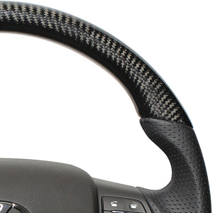 REAL ORIGINAL SERIES D SHAPE BLACK CARBON BLACK EURO STITCH STEERING WHEEL FOR LEXUS RX 10 : ZENKI  RX-BKC-BK
