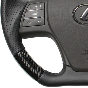 REAL ORIGINAL SERIES D SHAPE BLACK CARBON BLACK EURO STITCH STEERING WHEEL FOR LEXUS RX HYBRID 10 : ZENKI  RX-BKC-BK