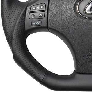 REAL ORIGINAL SERIES D SHAPE BLACK CARBON BLACK EURO STITCH STEERING WHEEL FOR LEXUS IS C 20  IS-BKC-BK