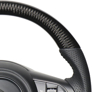 REAL ORIGINAL SERIES SOFT D SHAPE BLACK CARBON BLACK STITCH STEERING WHEEL FOR SUZUKI JIMNY SIERRA JB74W  SZB-BKC-BK