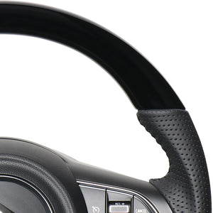 REAL ORIGINAL SERIES SOFT D SHAPE PIANO BLACK BLACK STITCH STEERING WHEEL FOR SUZUKI JIMNY SIERRA JB74W  SZB-PBW-BK