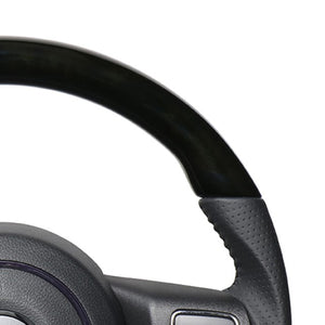 REAL ORIGINAL SERIES D SHAPE BLACK WOOD BLACK STITCH STEERING WHEEL FOR JEEP WRANGLER JK36  JPA-BKW-BK