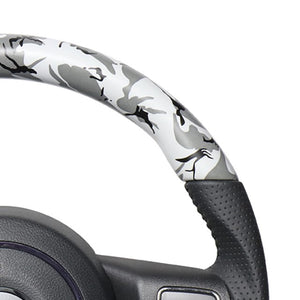 REAL ORIGINAL SERIES D SHAPE GRAY CAMOUFLAGE PRINT BLACK STITCH STEERING WHEEL FOR JEEP WRANGLER JK38:LATE  JPA-GRT-BK