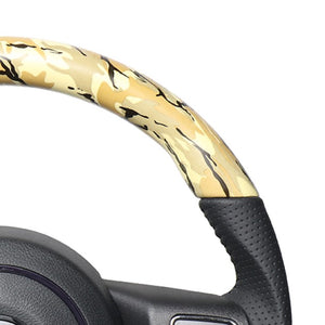 REAL ORIGINAL SERIES D SHAPE BEIGE CAMOUFLAGE PRINT BLACK STITCH STEERING WHEEL FOR JEEP WRANGLER JK38:LATE  JPA-BGT-BK
