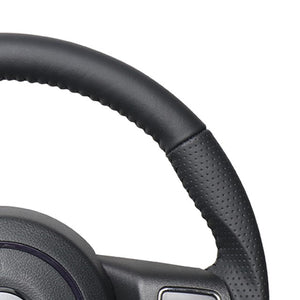 REAL ORIGINAL SERIES D SHAPE ALL LEATHER BLACK STITCH STEERING WHEEL FOR JEEP WRANGLER JK38:LATE  JPA-LPB-BK
