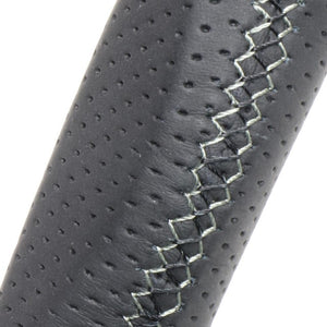 REAL ORIGINAL SERIES EMBLEM TYPE D SHAPE BLACK CARBON SILVER X BLACK EURO STITCH STEERING WHEEL FOR TOYOTA C-HR GR SPORT 10  GRM-BKC-SL