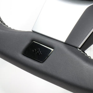 REAL ORIGINAL SERIES EMBLEM TYPE BLACK CARBON SILVER X BLACK EURO STITCH STEERING WHEEL FOR TOYOTA 86 GR ZN6 GRM-BKC-SL