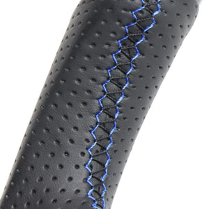 REAL ORIGINAL SERIES D SHAPE BLACK CARBON BLUE X BLACK EURO STITCH STEERING WHEEL FOR SUBARU WRX STI VAB  SBA-BKC-BL