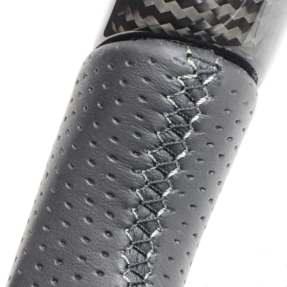 REAL ORIGINAL SERIES SOFT D SHAPE BLACK CARBON GRAY X BLACK EURO STITCH STEERING WHEEL FOR HONDA CIVIC HATCHBACK FK7 HNB-BKC-RD