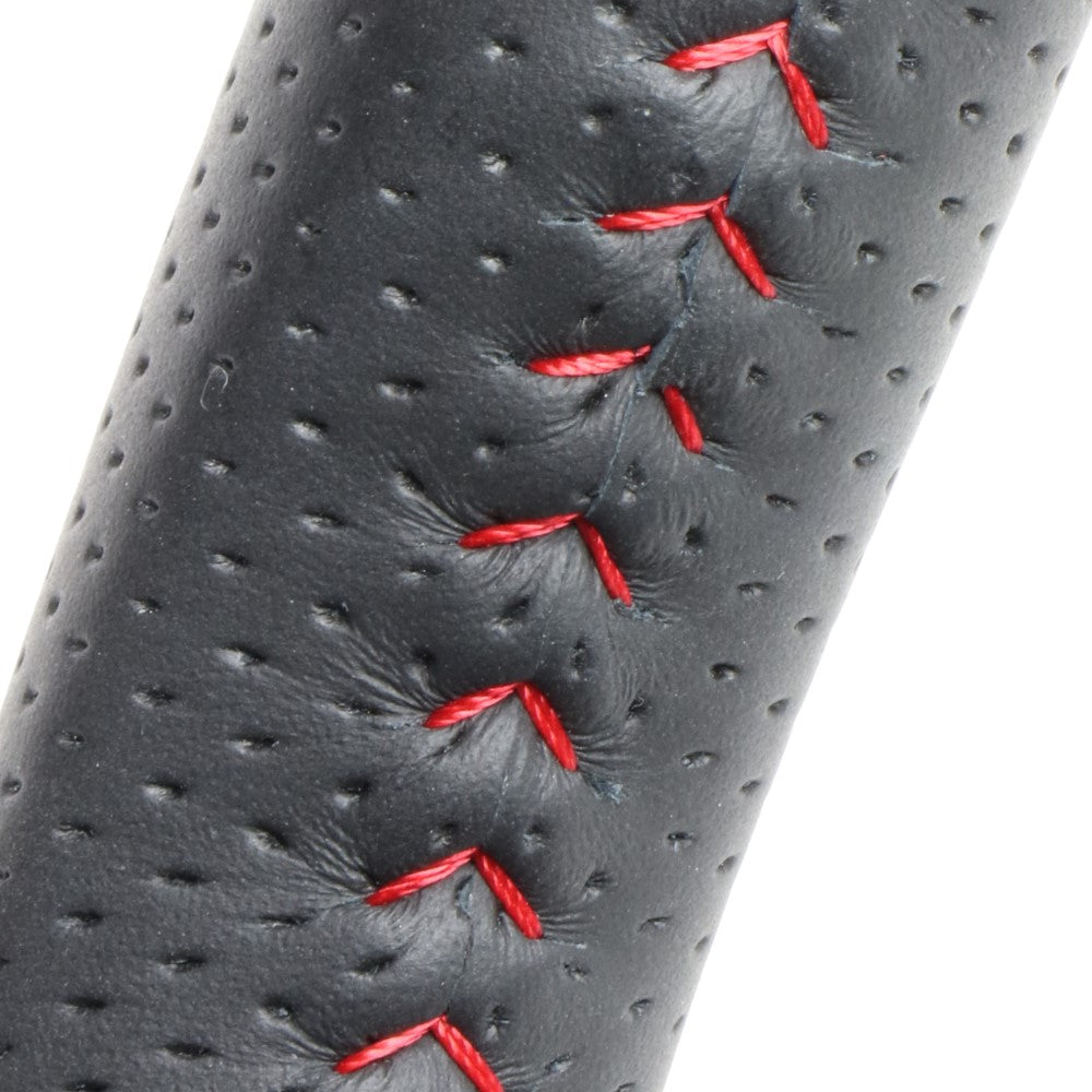 REAL ORIGINAL SERIES SOFT D SHAPE ALL LEATHER RED STITCH STEERING WHEEL FOR TOYOTA SUCCEED 160 : KOUKI  TYB-LPB-RD