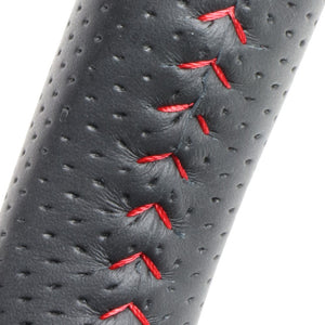 REAL ORIGINAL SERIES SOFT D SHAPE ALL LEATHER RED STITCH STEERING WHEEL FOR TOYOTA SUCCEED 160 : KOUKI  TYB-LPB-RD