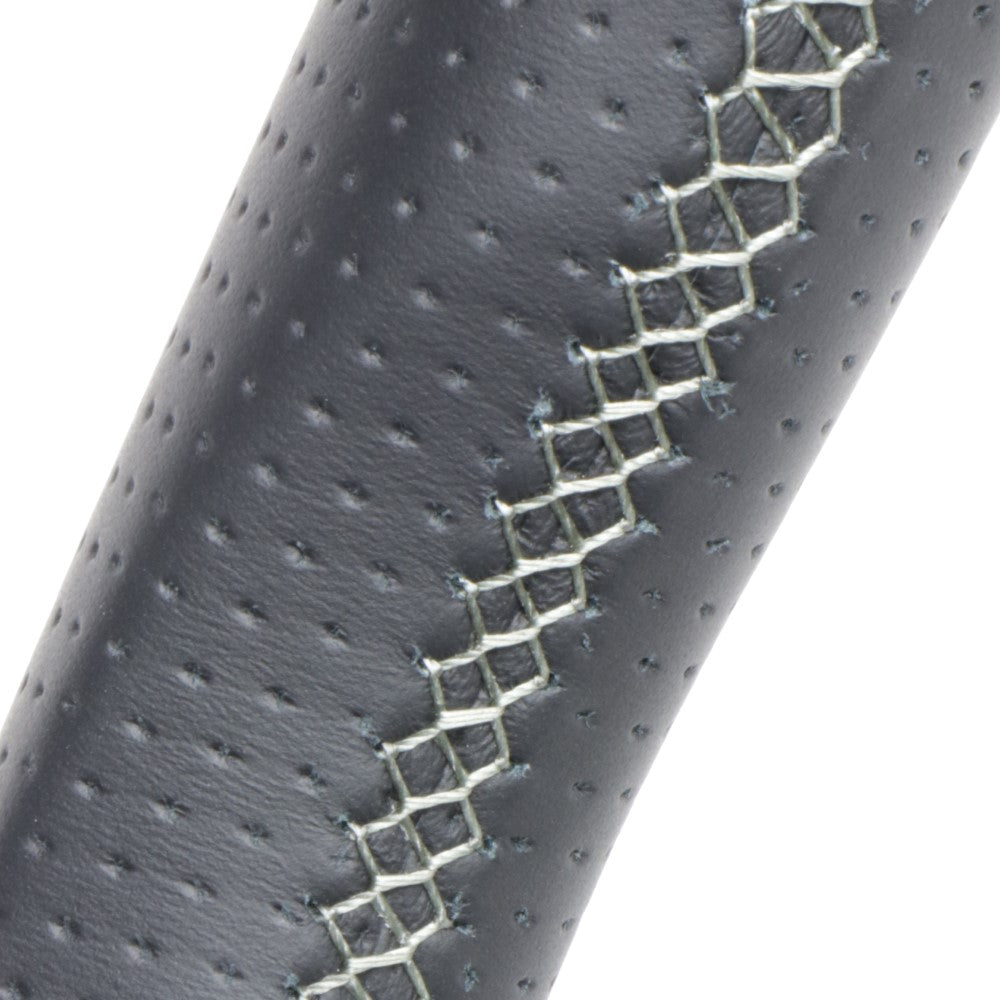 REAL PREMIUM SERIES D SHAPE NAPPA ALL LEATHER SILVER EURO STITCH STEERING WHEEL FOR TOYOTA SUPRA DB TYPE  TYCP-LPB-SL