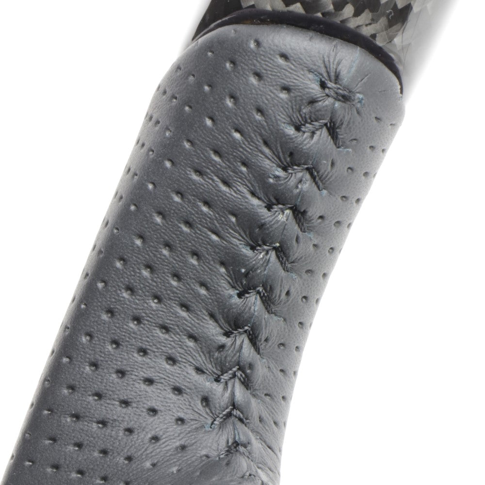 REAL ORIGINAL SERIES SOFT D SHAPE BLACK CARBON BLACK STITCH STEERING WHEEL FOR SUBARU JUSTY 900 : KOUKI  TYD-BKC-BK