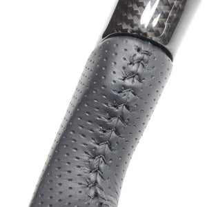 REAL ORIGINAL SERIES D SHAPE BLACK CARBON BLACK STITCH STEERING WHEEL FOR TOYOTA YARIS 10 210  TYE-BKC-BK