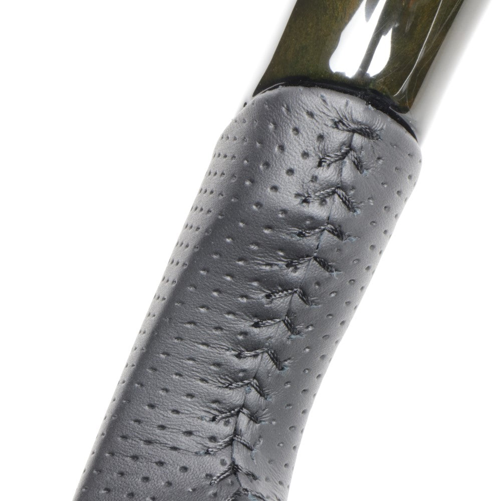 REAL ORIGINAL SERIES D SHAPE BLACK WOOD BLACK STITCH STEERING WHEEL FOR TOYOTA SIENTA MXPL10 MXPC10  TYE-BKW-BK