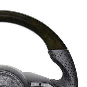 REAL ORIGINAL SERIES D SHAPE BLACK WOOD BLACK STITCH STEERING WHEEL FOR TOYOTA SIENTA MXPL10 MXPC10  TYE-BKW-BK