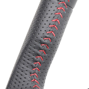 REAL ORIGINAL SERIES D SHAPE ALL LEATHER RED STITCH STEERING WHEEL FOR TOYOTA YARIS 10 210  TYE-LPB-RD