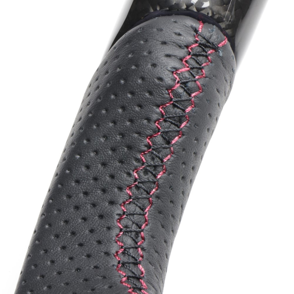 REAL ORIGINAL SERIES PARALLEL CUT C SHAPE BLACK CARBON DARK WINE X BLACK EURO STITCH STEERING WHEEL FOR LEXUS RC F 10 : ZENKI  LXC-BKC-DW